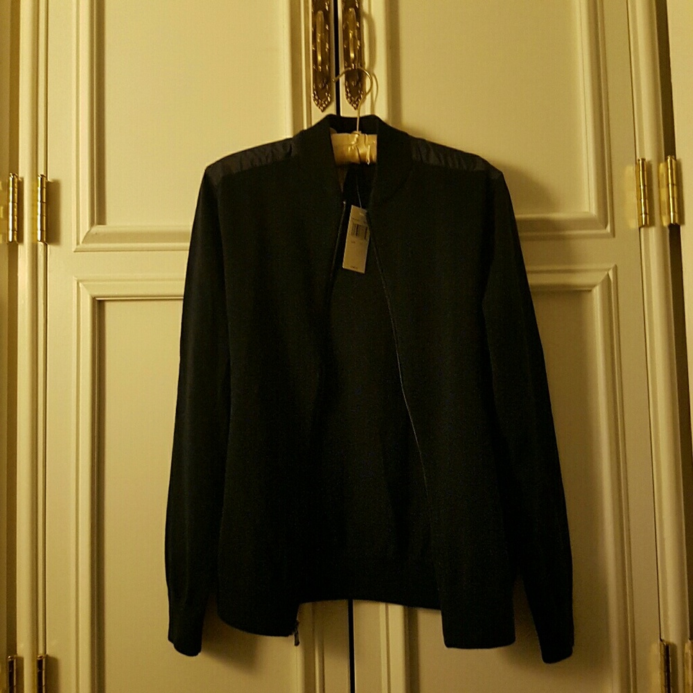 Nwt Michael Kors sweater jacket in dark Navy blue